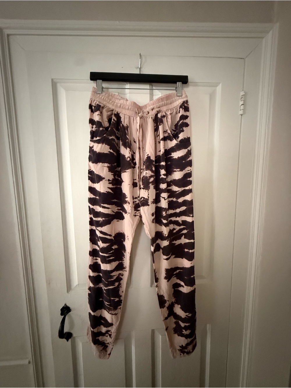 Tie-Dye Jogger Sweatpants - Pink & Black